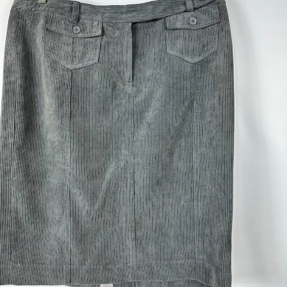 Della Spiga Corduroy Skirt with Back Slit Size 12